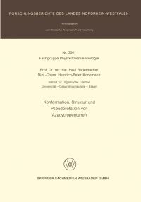 Book Cover for Konformation, Struktur Und Pseudorotation Von Azacyclopentanen by Paul Rademacher, HeinrichPeter Koopmann