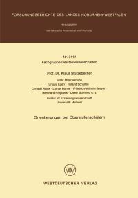 Book Cover for Orientierungen Bei Oberstufenschülern. Fachgruppe Geisteswissenschaften by Klaus Sturzebecher