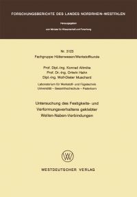 Book Cover for Untersuchung Des Festigkeits- Und Verformungsverhaltens Geklebter Wellen-Naben- Verbindungen. Fachgruppe Hüttenwesen/Werkstoffkunde by Konrad Altmiks