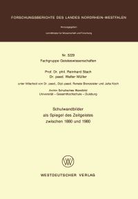 Book Cover for Schulwandbilder Als Spiegel Des Zeitgeistes Zwischen 1880 Und 1980. Fachgruppe Geisteswissenschaften by Reinhard Stach