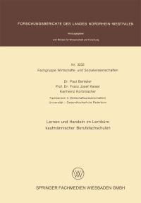 Book Cover for Lernen Und Handeln Im Lernbüro Kaufmännischer Berufsfachschulen by Paul Benteler