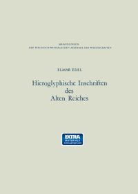 Book Cover for Hieroglyphische Inschriften Des Alten Reiches by Elmar Edel