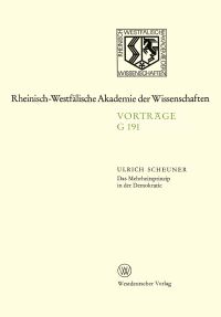Book Cover for Das Mehrheitsprinzip in Der Demokratie by Ulrich Scheuner