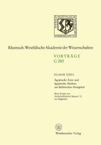 Book Cover for Ågyptische Årzte Und Ägyptische Medizin Am Hethitischen Königshof. Neue Funde Von Keilschriftbriefen Ramses' II. Aus Bogazköy by Elmar Edel