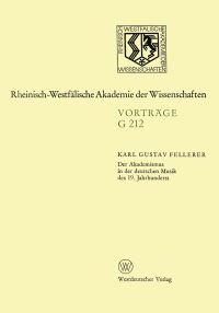 Book Cover for Der Akademismus in Der Deutschen Musik Des 19. Jahrhunderts by Karl Gustav Fellerer