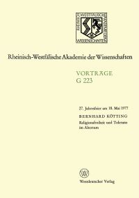 Book Cover for Religionsfreiheit Und Toleranz Im Altertum by Bernhard Kötting