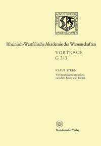 Book Cover for Verfassungsgerichtsbarkeit Zwischen Recht Und Politik by Klaus Stern