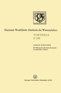 Book Cover for Der Beitrag Der Deutschen Romantik Zur Politischen Theorie by Ulrich Scheuner