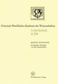 Book Cover for Evangelische Theologie Vor Dem Staatsproblem by Martin Honecker