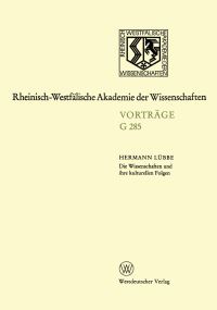Book Cover for Die Wissenschaften Und Ihre Kulturellen Folgen by Hermann Lübbe