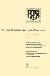 Book Cover for Die Öffentlichen Ausgaben Als Elemente Einer Konjunkturpolitisch Orientierten Haushaltsführung. Die Einheit Der Unternehmensführung Bei Dezentralen Verantwortungsbereichen by Günter Schmölders