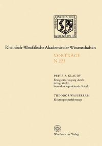 Book Cover for Energieübertragung Durch Tiefstgekühlte, Besonders Supraleitende Kabel. Elektrospeicherfahrzeuge by Peter Klaudy