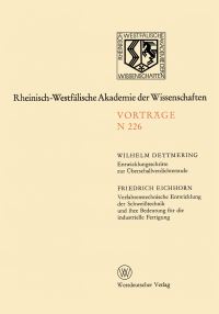 Book Cover for Entwicklungsschritte Zur Überschallverdichterstufe. Verfahrenstechnische Entwicklung Der Schweitechnik Und Ihre Bedeutung Für Die Industrielle Fertigung by Wilhelm Dettmering