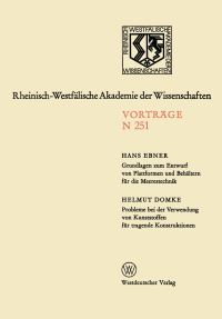 Book Cover for Grundlagen Zum Entwurf Von Plattformen Und Behältern Für Die Meerestechnik. Probleme Bei Der Verwendung Von Kunststoffen Für Tragende Konstruktionen by Hans Ebner
