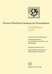 Book Cover for Arbeitsphysiologische Grundprobleme Von Nacht- Und Schichtarbeit. Ergonomische Gestaltung Von Mensch-Maschine-Systemen by Joseph Rutenfranz