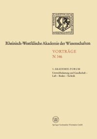 Book Cover for Umweltbelastung Und Gesellschaft — Luft — Boden — Technik by NA RheinWestf Akad d Wiss