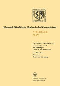 Book Cover for Codierungstheorie Und Ihre Beziehung Zu Geometrie Und Zahlentheorie. Primzahlen: Theorie Und Anwendung by Friedrich Hirzebruch