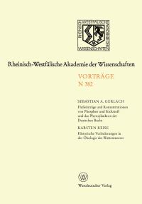 Book Cover for Flueinträge Und Konzentrationen Von Phosphor Und Stickstoff Und Das Phytoplankton Der Deutschen Bucht. Historische Veränderungen in Der Ökologie Des Wattenmeeres by Sebastian A Gerlach
