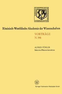Book Cover for Bakterien-Pflanzen-Interaktion: Analyse Des Signalaustausches Zwischen Den Symbiosepartnern Bei Der Ausbildung Von Luzerneknöllchen by Alfred Pühler