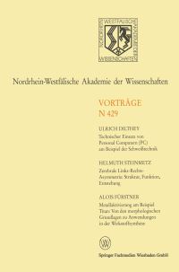 Book Cover for Technischer Einsatz Von Personal Computern (PC) Am Beispiel Der Schweitechnik. Zerebrale Links-Rechts-Asymmetrie by Ulrich Dilthey