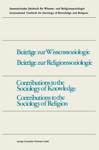 Book Cover for Contributions to the Sociology of Knowledge / Contributions to the Sociology of Religion by Fritz Schütze