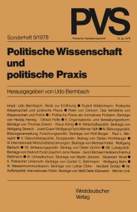 Book Cover for Politische Wissenschaft Und Politische Praxis by Udo Bermbach