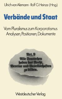 Book Cover for Verbände Und Staat by Ulrich von Alemann