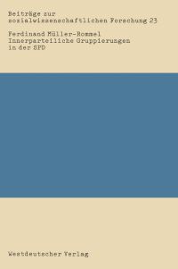 Book Cover for Innerparteiliche Gruppierungen in Der SPD by Ferdinand MüllerRommel