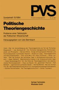 Book Cover for Politische Theoriengeschichte by Udo Bermbach