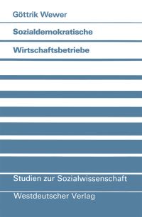 Book Cover for Sozialdemokratische Wirtschaftsbetriebe by Göttrik Wewer
