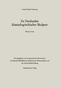 Book Cover for Zu Neufunden Klassisch-Griechischer Skulptur by Werner Fuchs