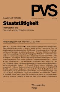 Book Cover for Staatstätigkeit by Manfred G Schmidt
