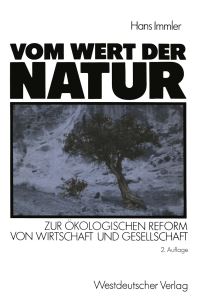 Book Cover for Vom Wert Der Natur by Hans Immler