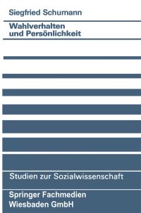Book Cover for Wahlverhalten Und Persönlichkeit by Siegfried Schumann
