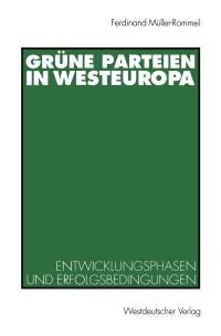 Book Cover for Grüne Parteien in Westeuropa by Ferdinand MüllerRommel