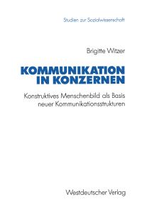 Book Cover for Kommunikation in Konzernen by Brigitte Witzer