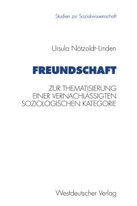 Book Cover for Freundschaft by Ursula NoetzoldtLinden