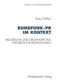 Book Cover for Rundfunk-PR Im Kontext by Romy Fröhlich