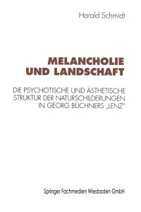Book Cover for Melancholie Und Landschaft by Harald Schmidt