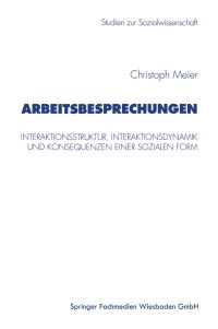 Book Cover for Arbeitsbesprechungen by Christoph Meier