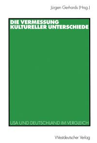 Book Cover for Die Vermessung Kultureller Unterschiede by Jürgen Gerhards