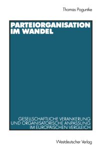 Book Cover for Parteiorganisation Im Wandel by Thomas Poguntke