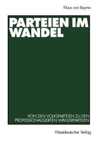 Book Cover for Parteien Im Wandel by Klaus von Beyme