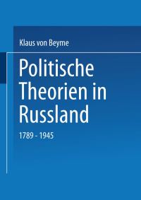 Book Cover for Politische Theorien in Russland by Klaus von Beyme