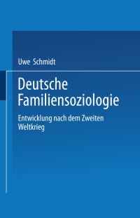 Book Cover for Deutsche Familiensoziologie by Uwe Schmidt
