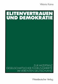 Book Cover for Elitenvertrauen Und Demokratie by Viktoria Kaina