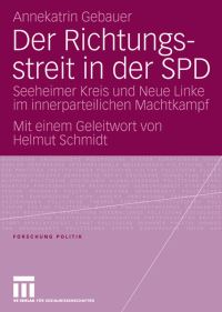 Book Cover for Der Richtungsstreit in Der SPD by Annekatrin Gebauer