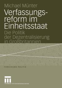 Book Cover for Verfassungsreform Im Einheitsstaat by Michael Münter