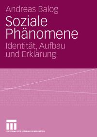 Book Cover for Soziale Phänomene by Andreas Balog