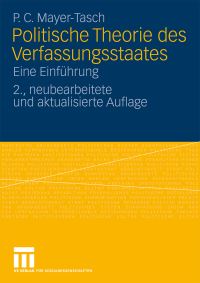 Book Cover for Politische Theorie Des Verfassungsstaates by Peter Cornelius MayerTasch
